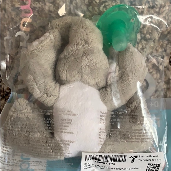 Nookums Paci-Plushies Buddies Elephant - Picture 7 of 9